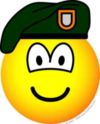 Green beret emoticon