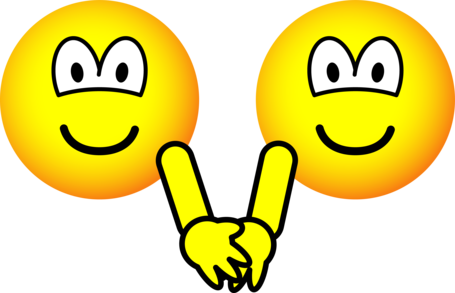 Holding hands emoticons