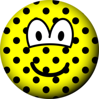 Polka dotted emoticon