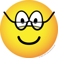 Reading glasses emoticon