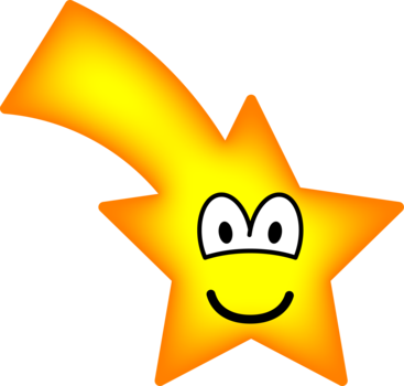 Shooting star emoticon