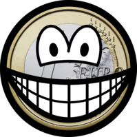 Euro coin smile