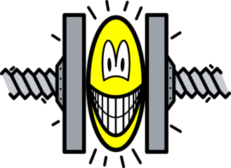 Stressed smile