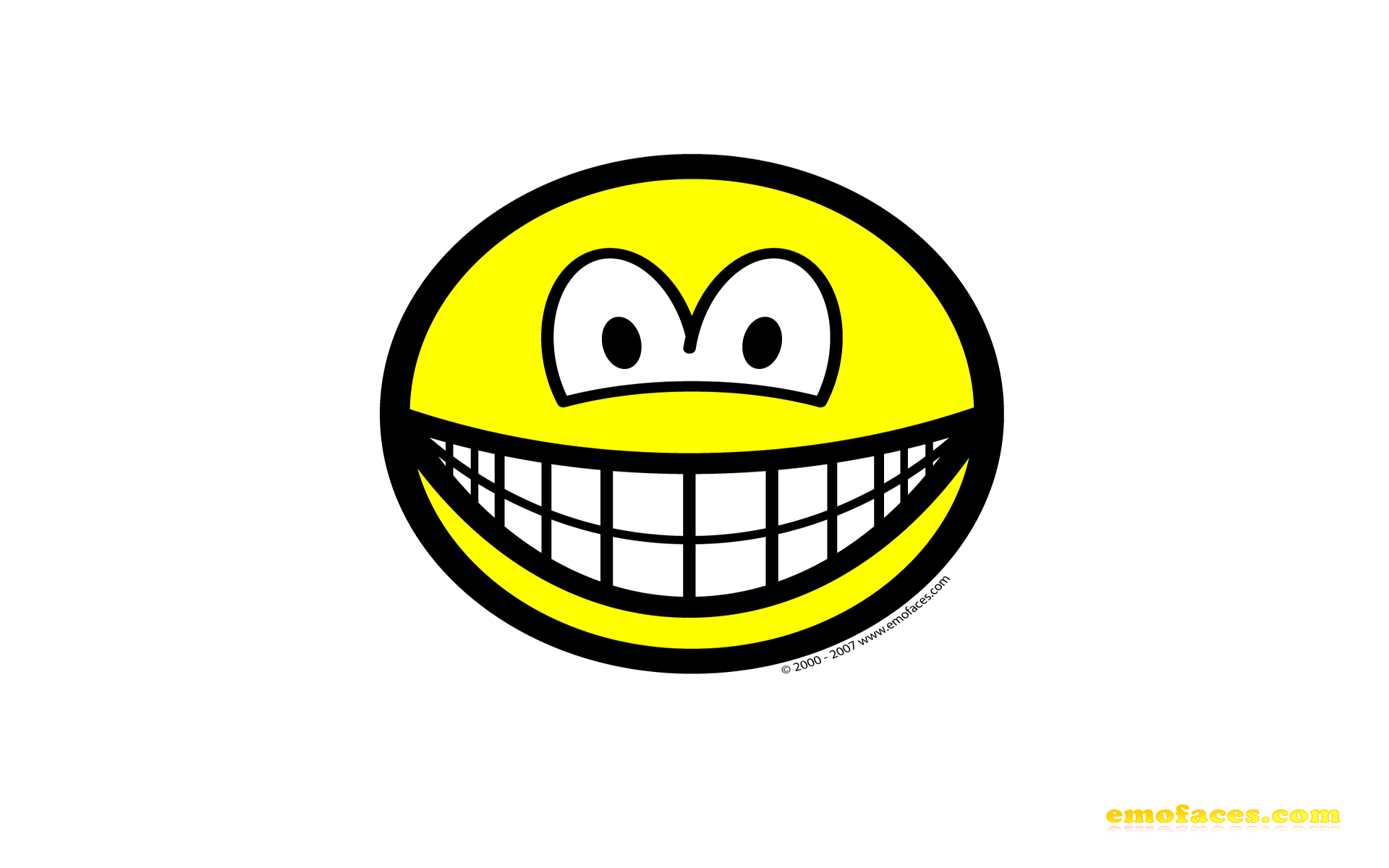 Large smile icon on your wallpaper background. Install it today!