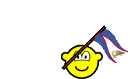 American Samoa flag waving buddy icon animated