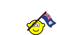 Anguilla flag waving buddy icon animated