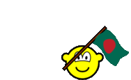 Bangladesh flag waving buddy icon animated