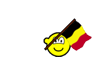 Belgium flag waving buddy icon animated