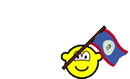 Belize flag waving buddy icon animated