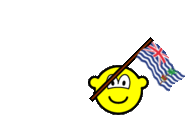 British Indian Ocean Territory flag waving buddy icon animated