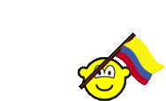Colombia flag waving buddy icon animated