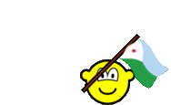 Djibouti flag waving buddy icon animated