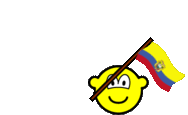 Ecuador flag waving buddy icon animated