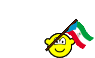 Equatorial Guinea flag waving buddy icon animated