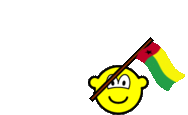 Guinea-Bissau flag waving buddy icon animated