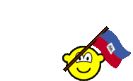 Haiti flag waving buddy icon animated