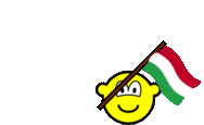 Hungary flag waving buddy icon animated