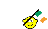Ireland flag waving buddy icon animated