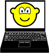 Laptop buddy icon  