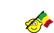 Mali flag waving buddy icon animated