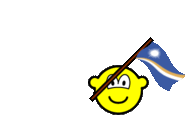 Marshall Islands flag waving buddy icon animated