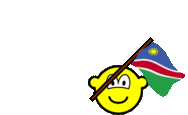 Namibia flag waving buddy icon animated