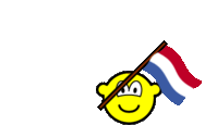 Netherlands flag waving buddy icon animated