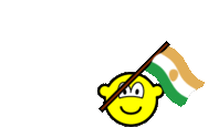 Niger flag waving buddy icon animated
