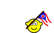 Ohio flag waving buddy icon U.S. state animated
