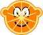 Orange buddy icon  