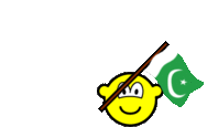 Pakistan flag waving buddy icon animated