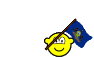 Pennsylvania flag waving buddy icon U.S. state animated
