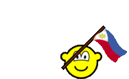 Philippines flag waving buddy icon animated