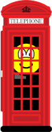 Phone box buddy icon classic red 