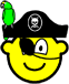 Pirate with parrot buddy icon  