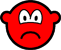 Sad red buddy icon  