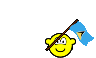 Saint Lucia flag waving buddy icon animated