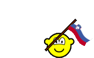 Slovenia flag waving buddy icon animated