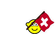 Switzerland flag waving buddy icon animated