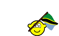 Tanzania flag waving buddy icon animated