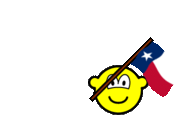 Texas flag waving buddy icon U.S. state animated