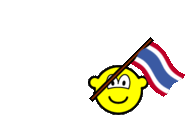 Thailand flag waving buddy icon animated