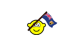 Turks and Caicos Islands flag waving buddy icon animated