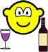 Wine drinking buddy icon  