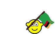 Zambia flag waving buddy icon animated