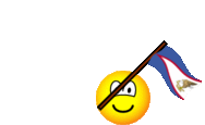 American Samoa flag waving emoticon animated