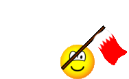Bahrain flag waving emoticon animated