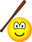 Baseballing emoticon baseball bat 