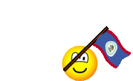 Belize flag waving emoticon animated
