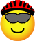 Biker emoticon glasses 